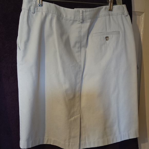 L.L. Bean White Pencil Skirt Knee-Length Casual - Picture 3 of 3
